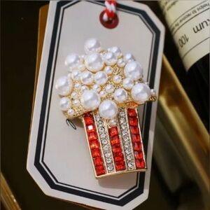 Popcorn Bucket Brooch Modern New